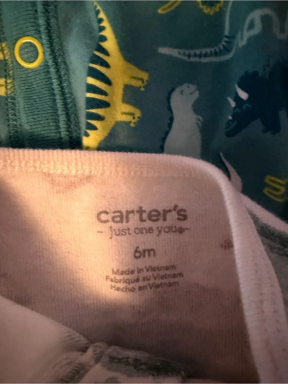 Carter's Baby Footed One-Piece Pajamas - Teal, Aqua, Cream, Light Blue
